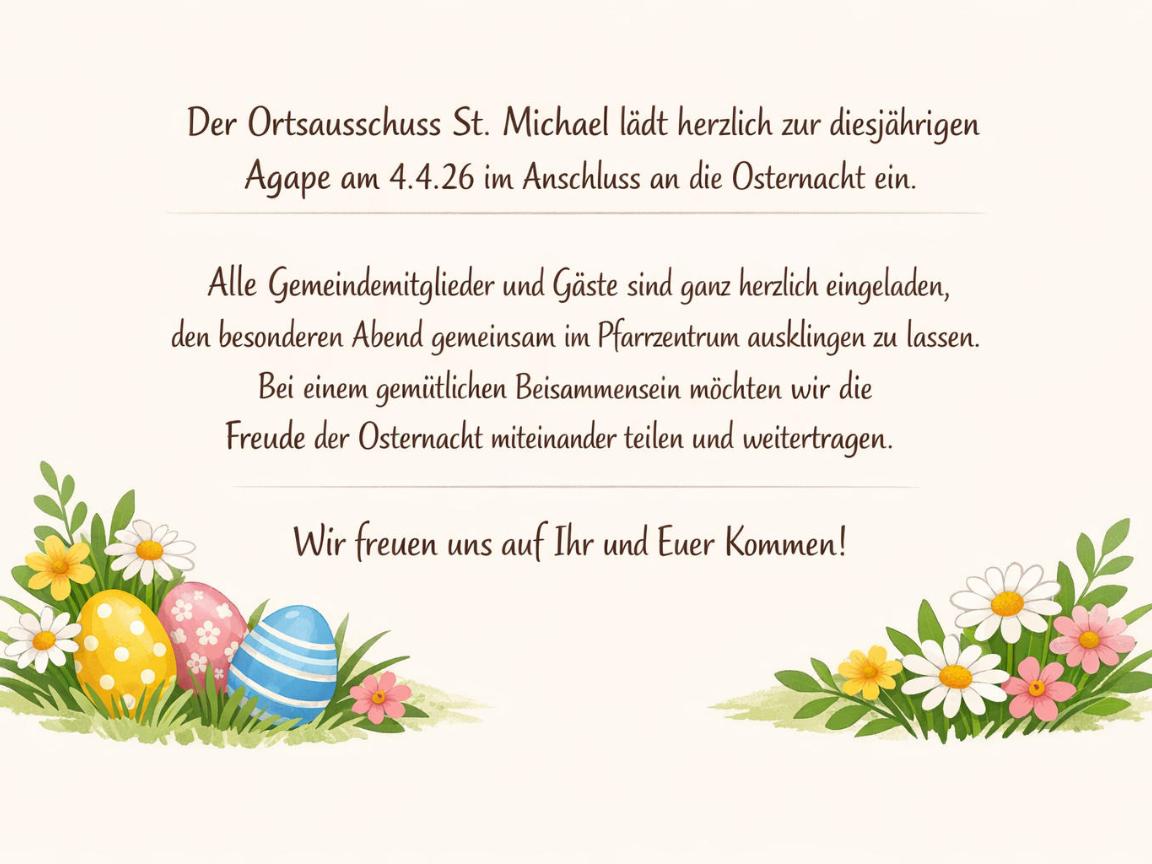 Ostern-Agape St. Michael