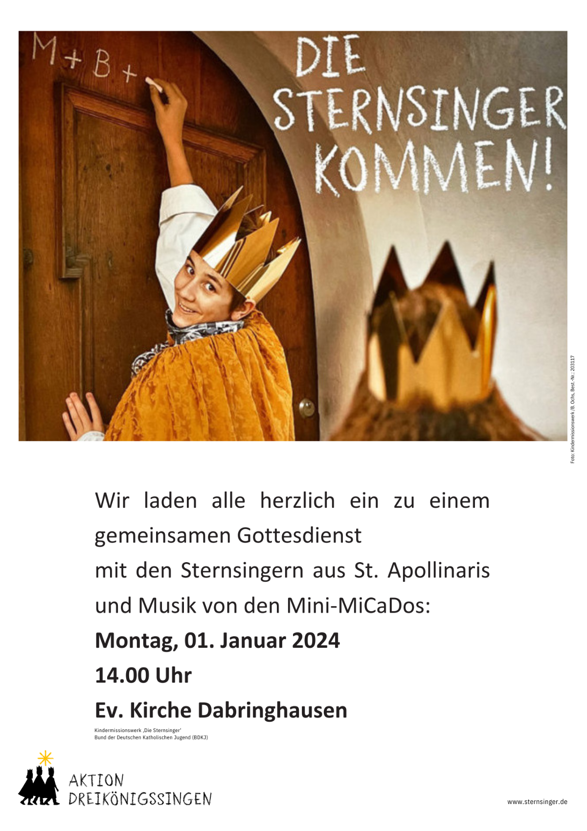 Plakat Sternsinger 2024